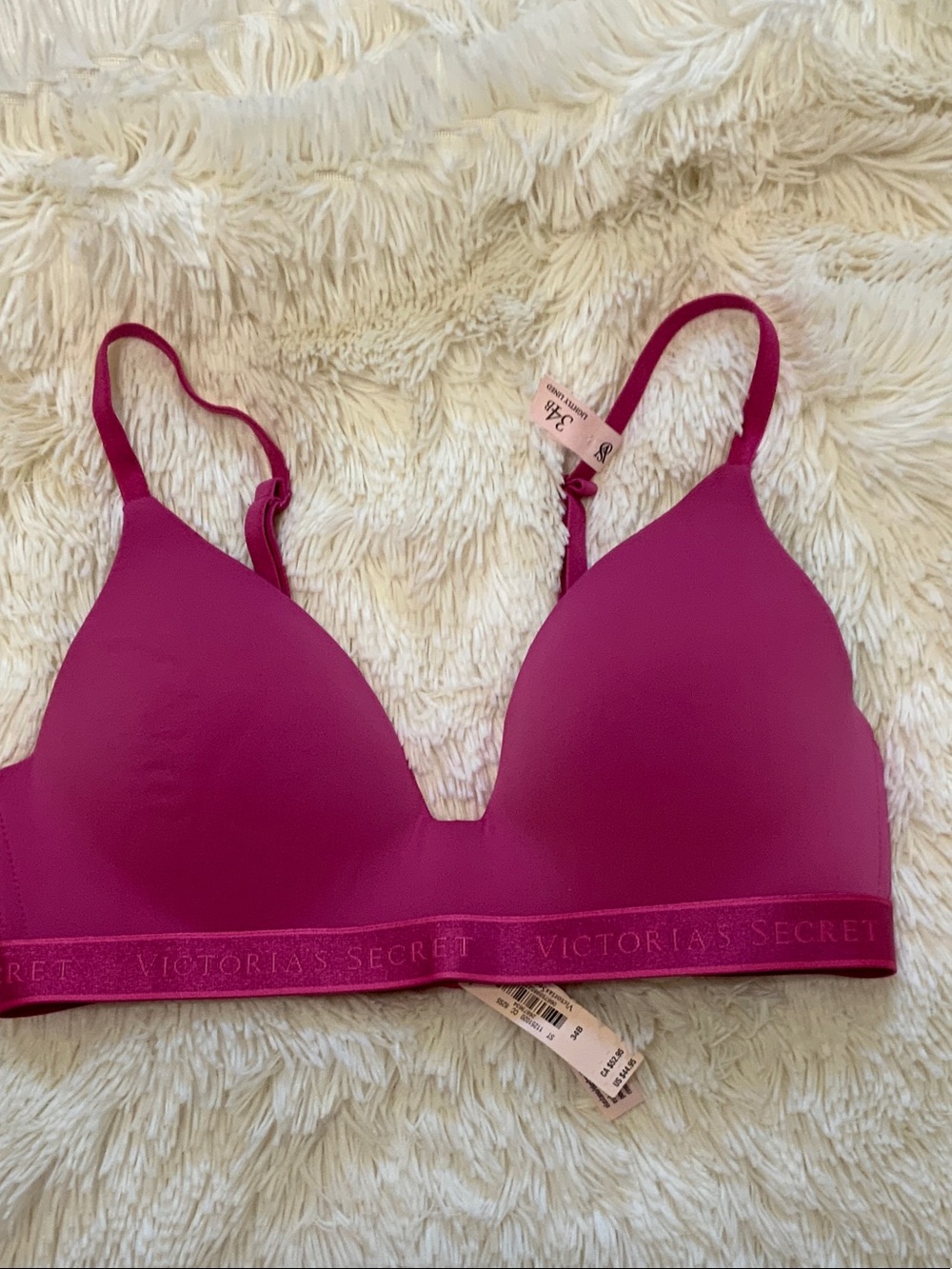 Victoria's Secret Wireless T-Shirt Bra - Fuchsia